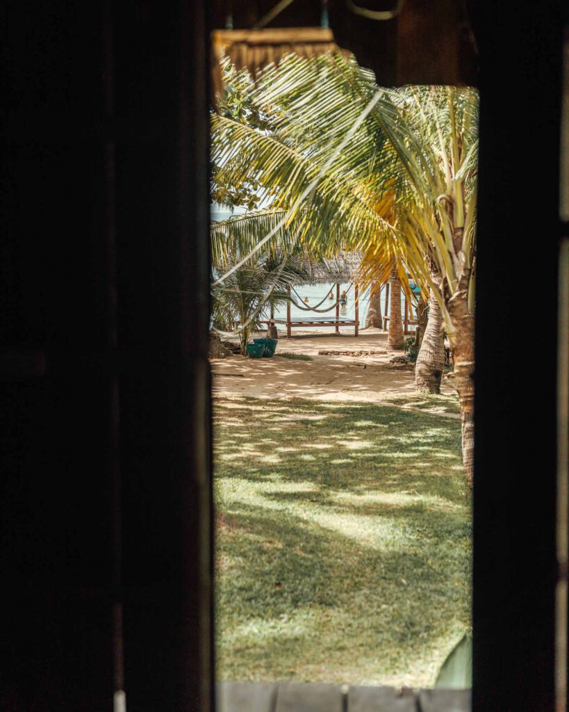 Ausblick aus unserer unterkunft in koh tonsay