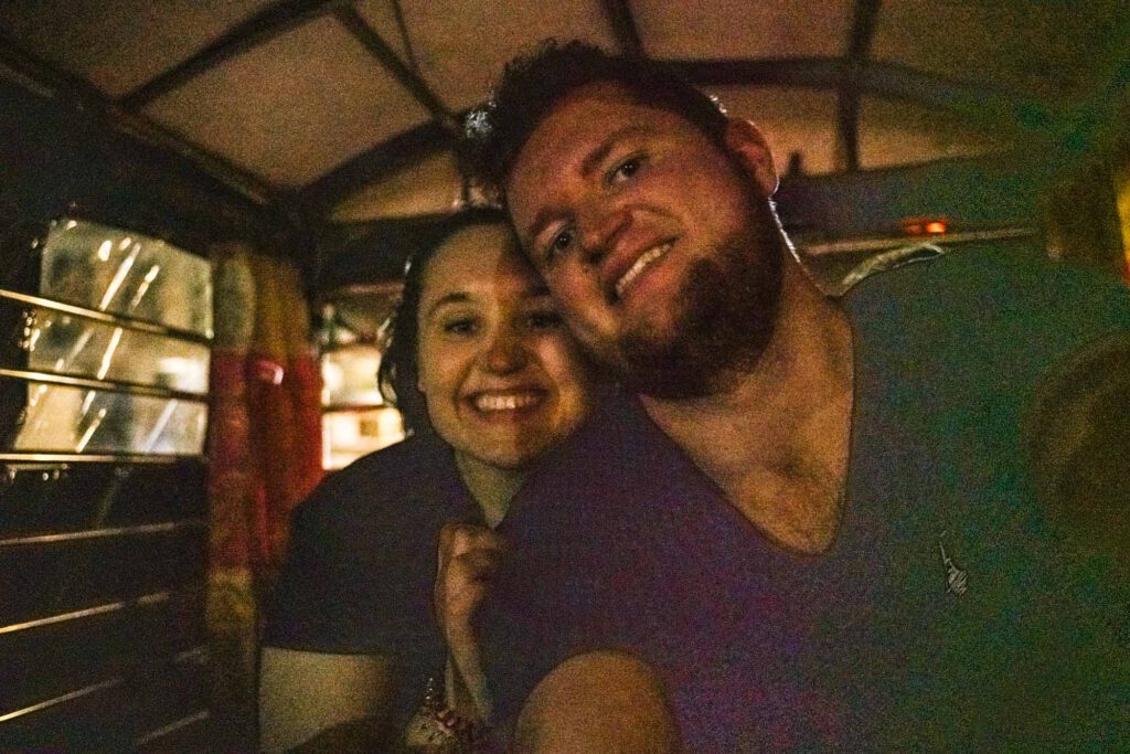 Selfie im tuk tuk in kambodscha