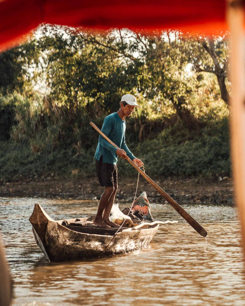 Khmer fischer in kambodscha